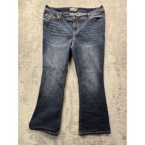 Torrid Luxe Slim Boot Jeans Womens Size 16S Dark Wash Blue Denim Casual